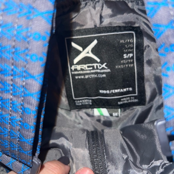 Arctix Boys Snow Bib Overalls Pants kids youth Size Small Insulated 5K Blue/gray - Picture 6 of 7